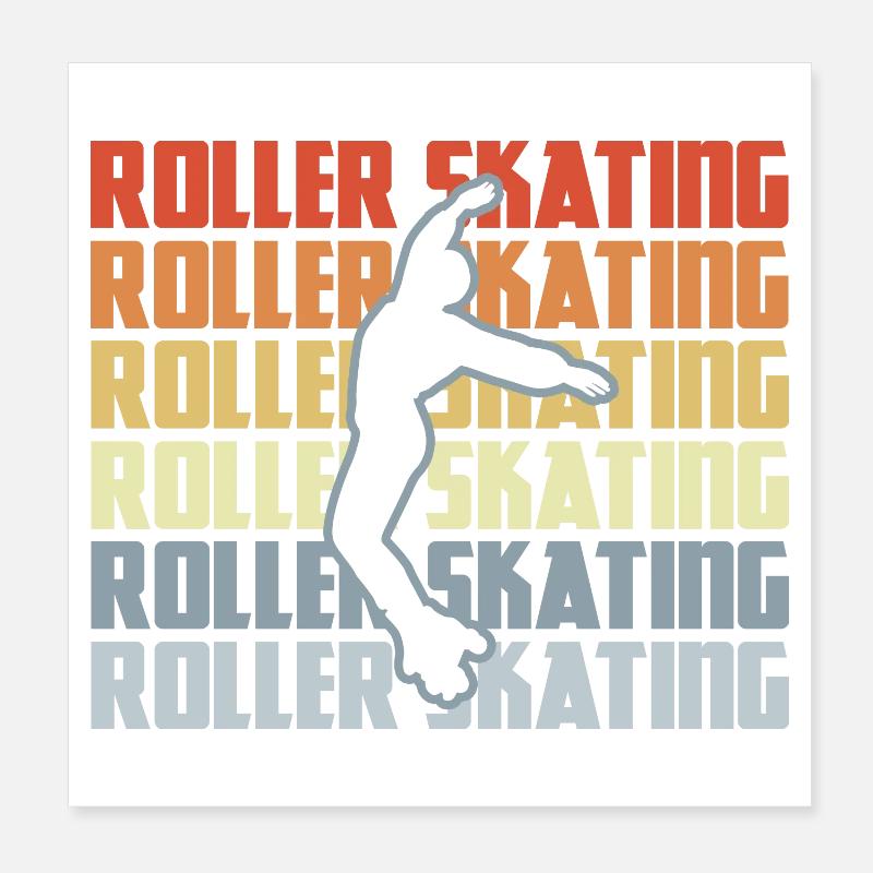 Roller Skating Disco Poster 20 x 20 cm