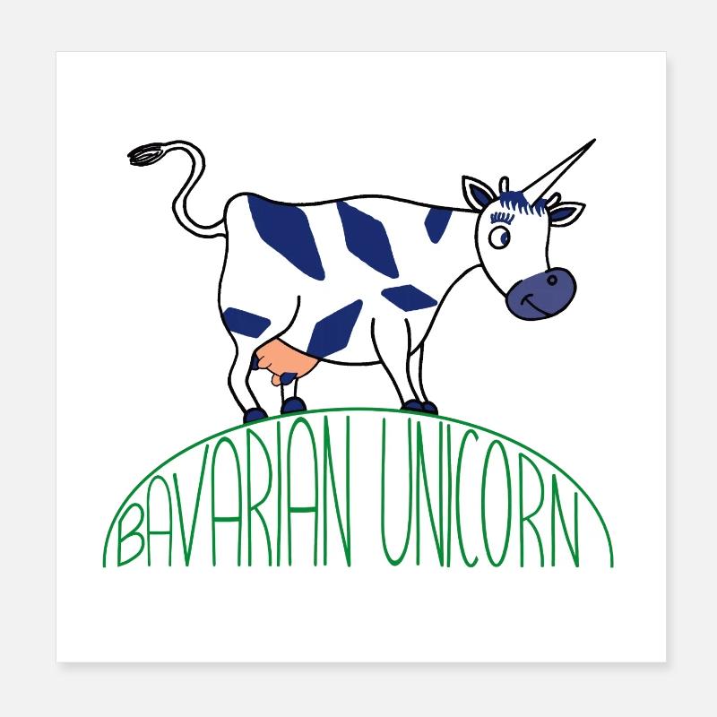 BAYERSK ENHÖRNING Poster 20x20 cm