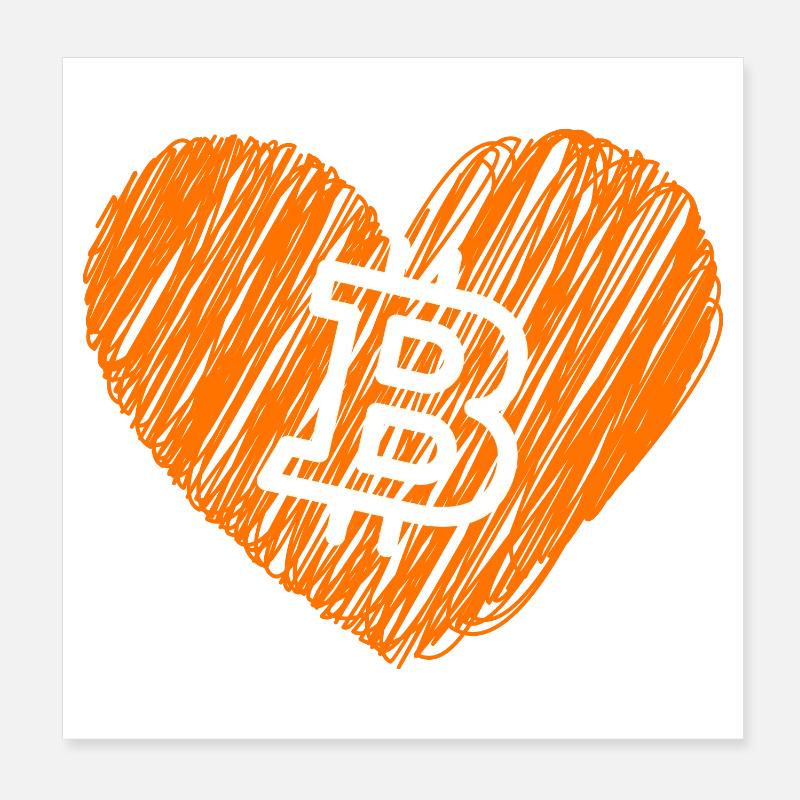 Bitcoin Crypto Cryptocurrency Splash Poster 20x20 cm