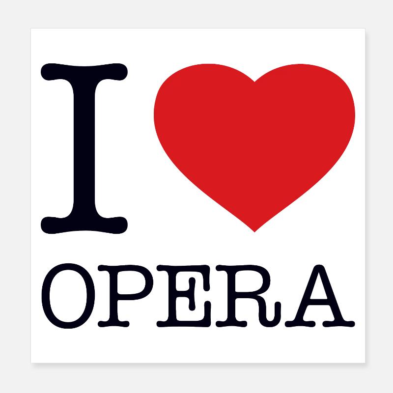 J’ADORE L’OPÉRA Poster 20 x 20 cm