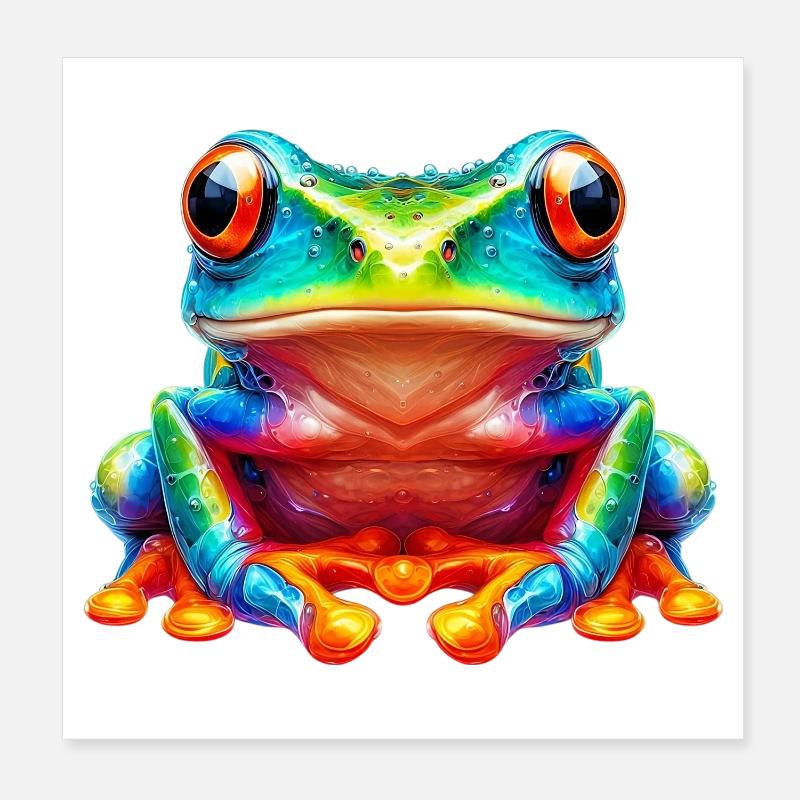 Grenouille Poster 20 x 20 cm