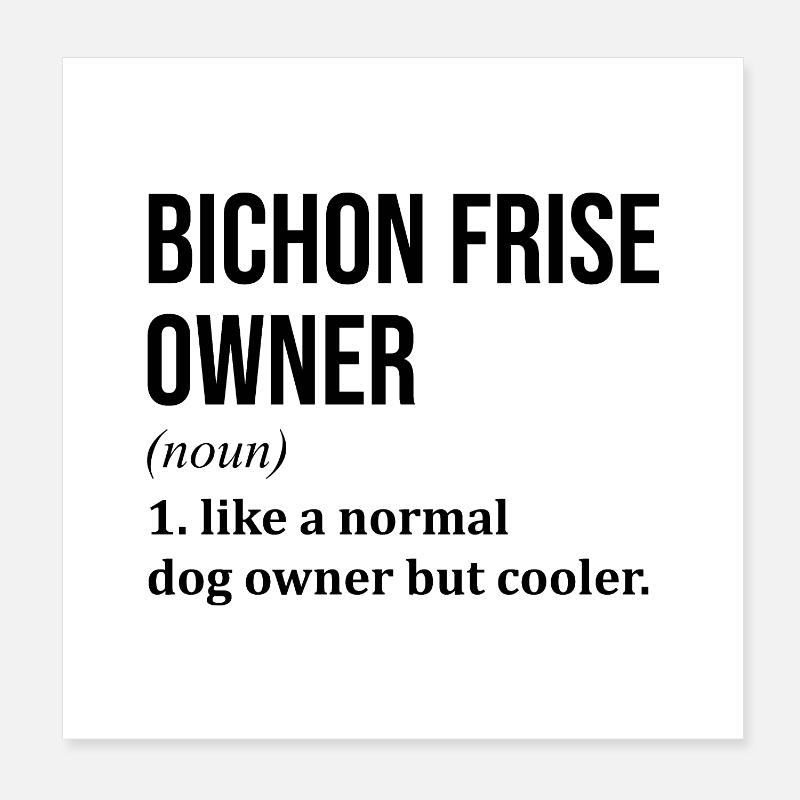 Bichon Frise Poster 8" x 8" (20x20 cm)