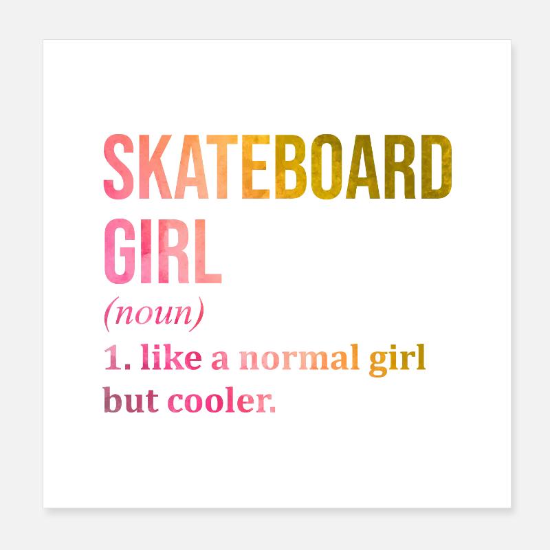 skateboarden Poster 20x20 cm