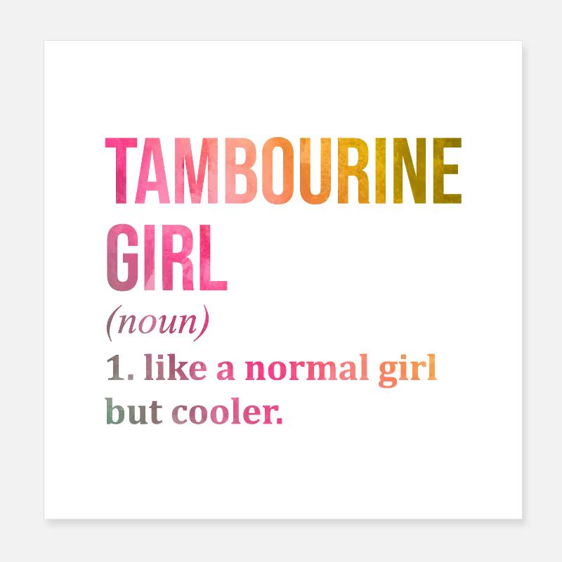 Tambourine Poster 8" x 8" (20x20 cm)