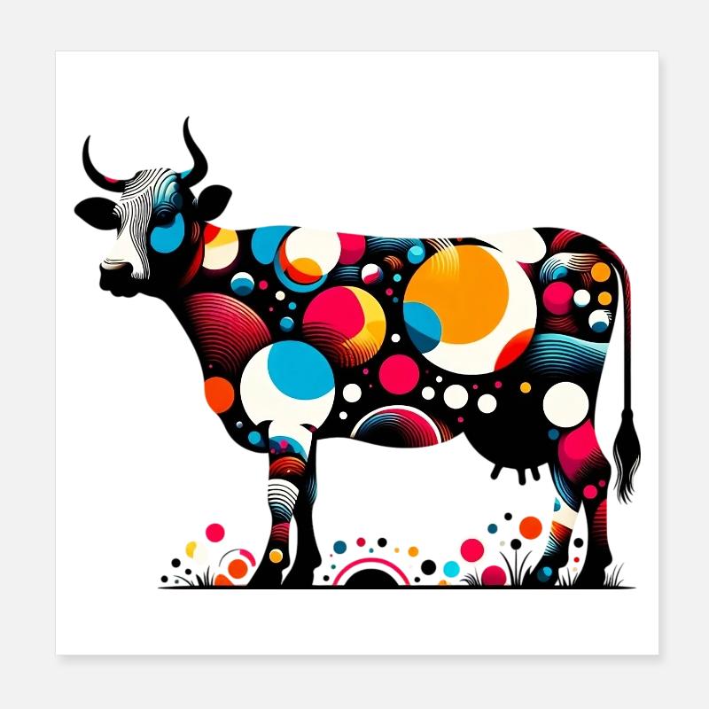 Vache Poster 20 x 20 cm