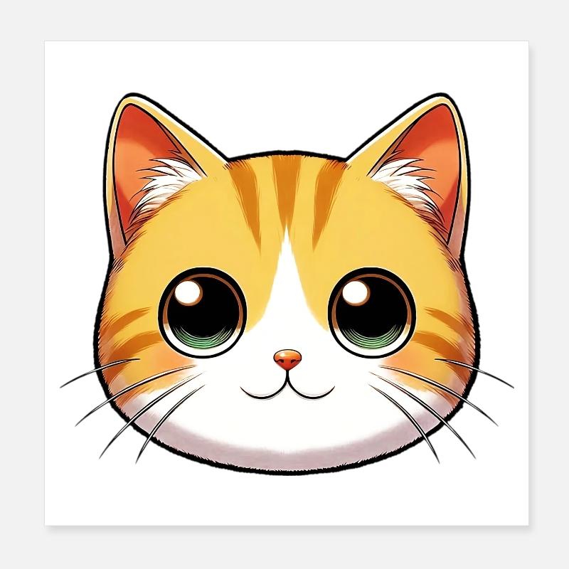 Chat Poster 20 x 20 cm
