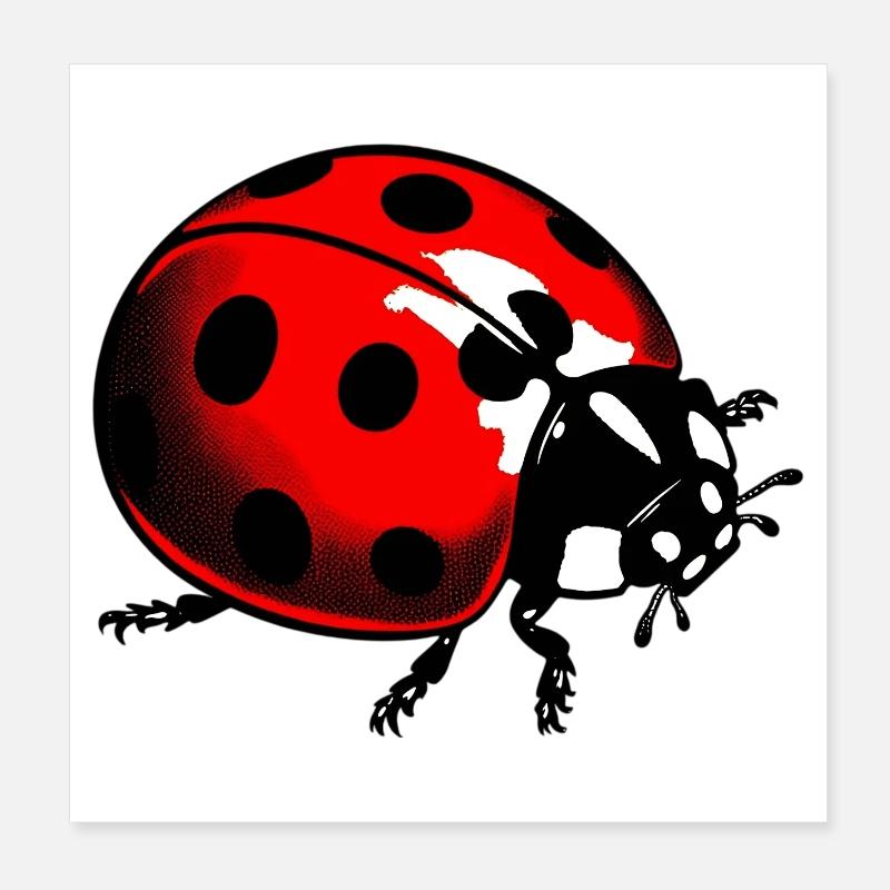 Marienkäfer Poster 20x20 cm