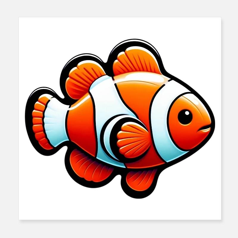 Clownfisch Poster 20x20 cm