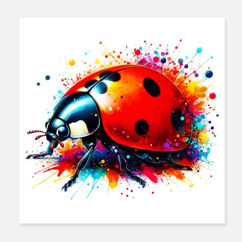 Coccinelle Poster 20 x 20 cm