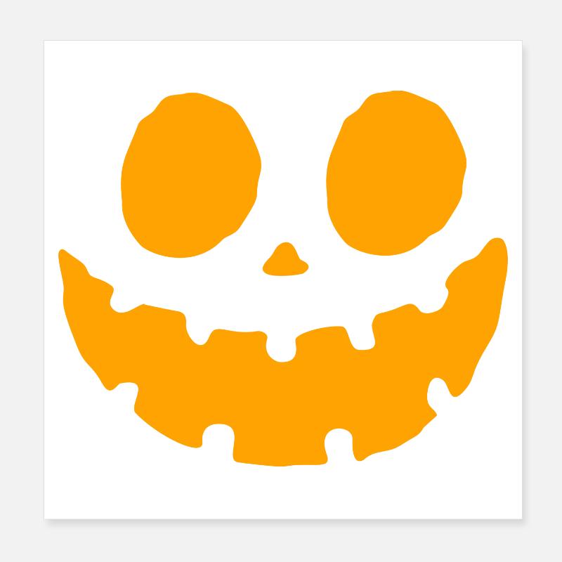 Conception de visage de citrouille d’Halloween Poster 20 x 20 cm