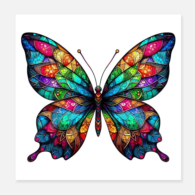 Papillon Poster 20 x 20 cm