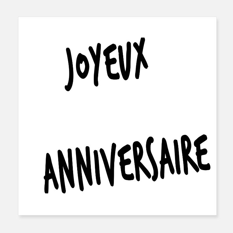 100. 100 ANS. 100e ANNIVERSAIRE. ANNIVERSAIRE 1001 Poster 20 x 20 cm