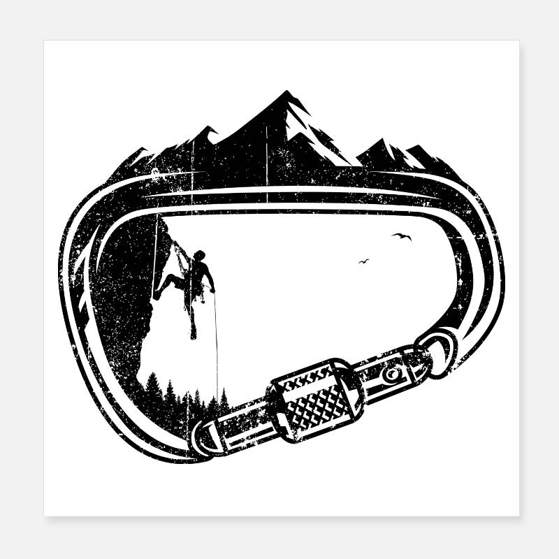 Karabiner-Spitzen Poster 20x20 cm