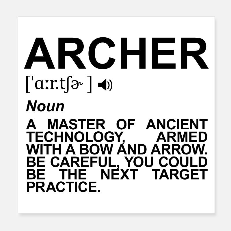 Archer Meaning Poster 8" x 8" (20x20 cm)