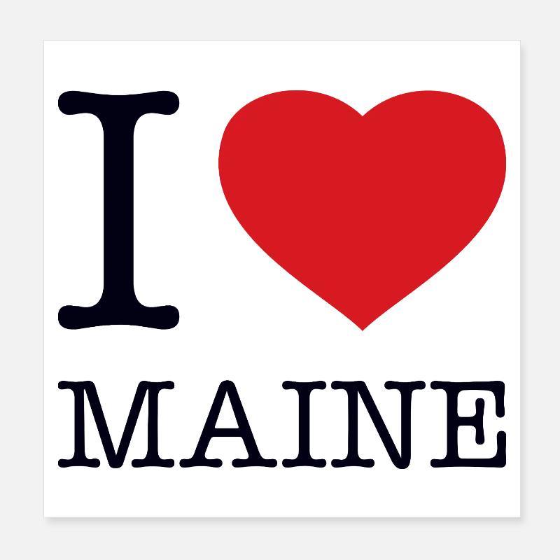 J’ADORE LE MAINE Poster 20 x 20 cm
