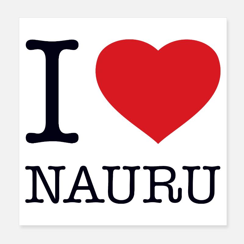 I LOVE NAURU Poster 20x20 cm