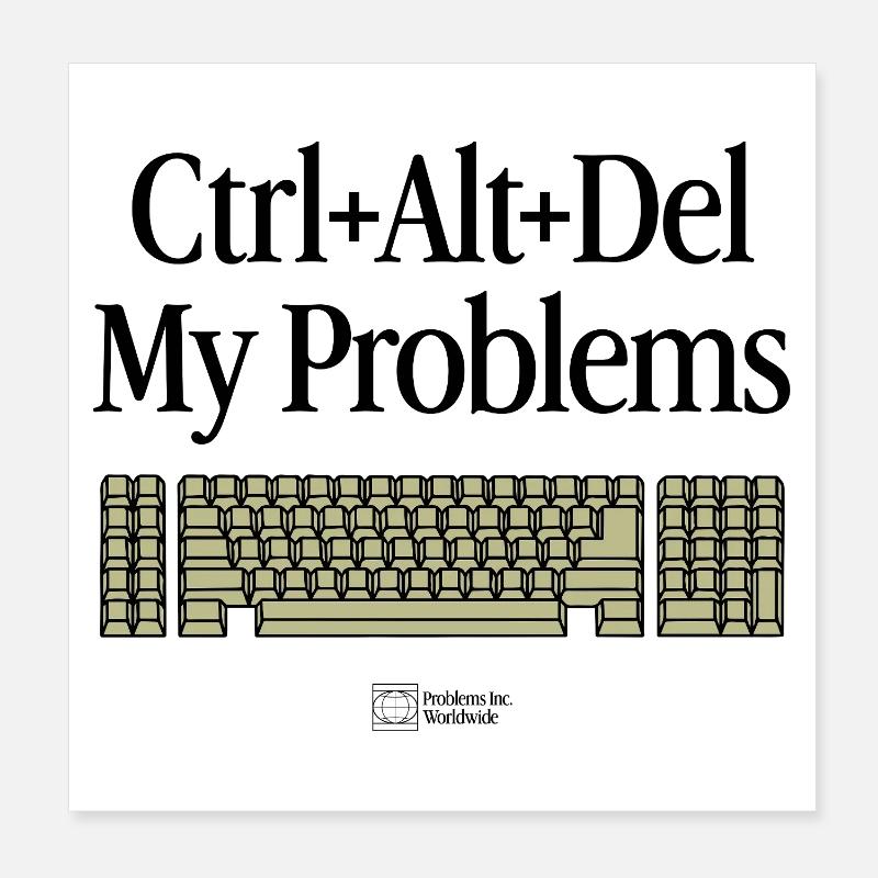 Keyboard Warrior – Humour gaming & tech - Poster 20 x 20 cm - blanc