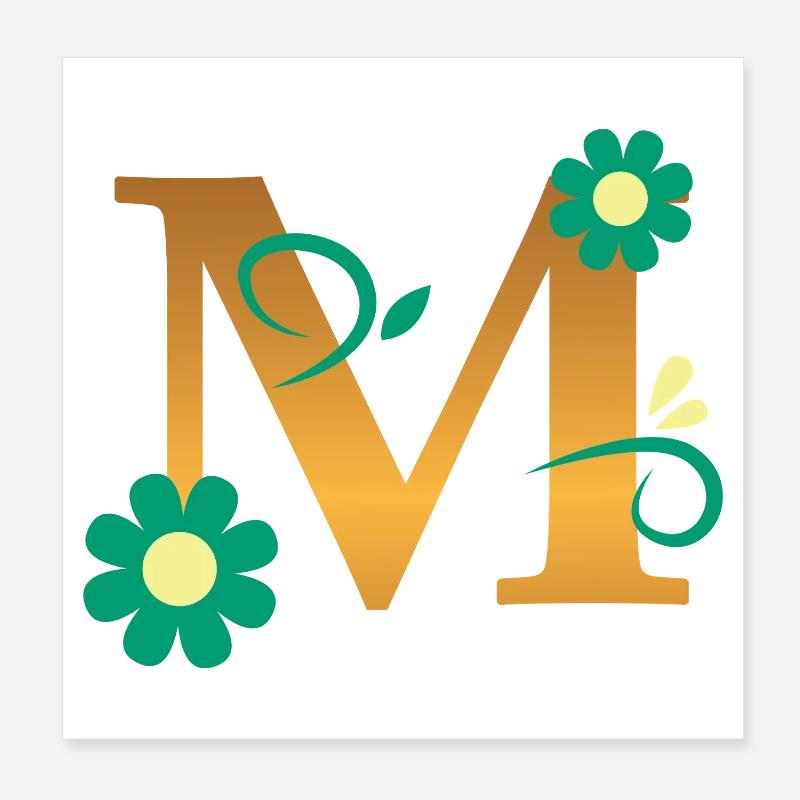 M Poster 20x20 cm