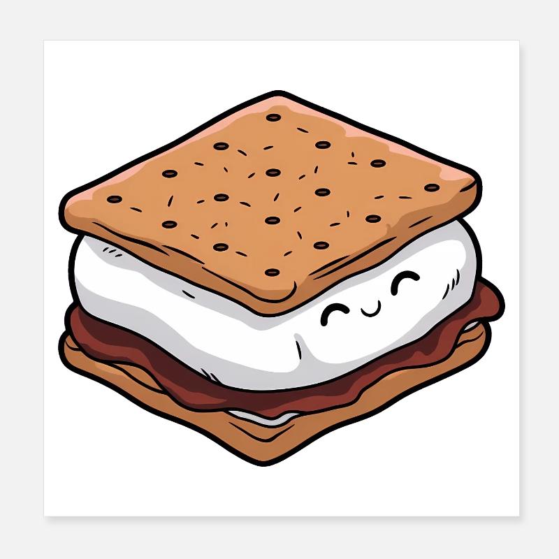 Süßes Smore Poster 20x20 cm