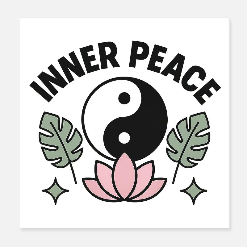inner peace - Poster 20x20 cm - Weiß