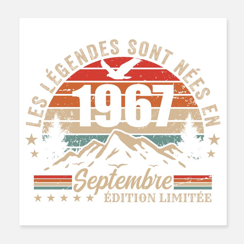 Legendary since September 1967 | September 1967 Poster 8" x 8" (20x20 cm)