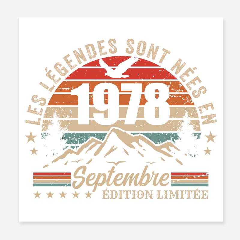 légendaire depuis septembre 1978 | septembre 1978 Poster 20 x 20 cm