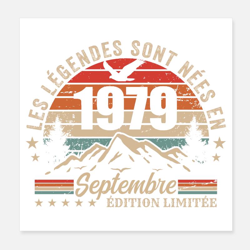 légendaire depuis septembre 1979 | septembre 1979 Poster 20 x 20 cm