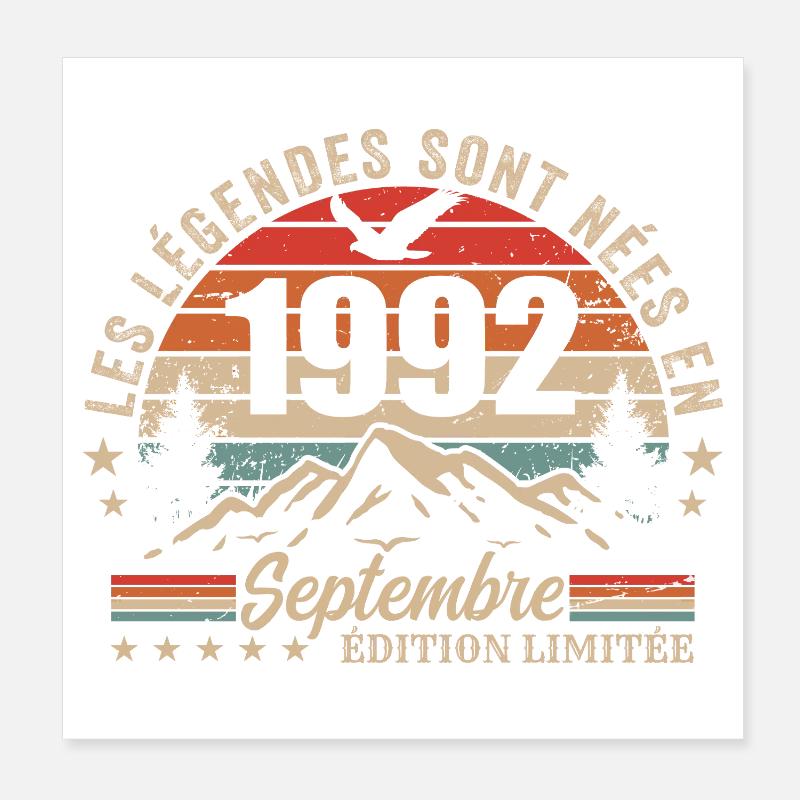Legendär seit September 1992 | September 1992 Poster 20x20 cm