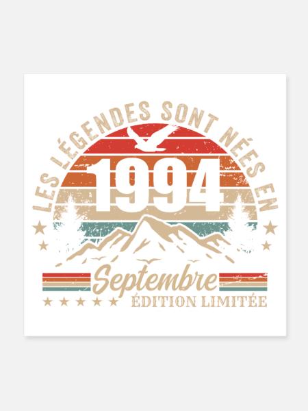 Legendary since September 1994 | September 1994 - Poster 8" x 8" (20x20 cm) - white - Front