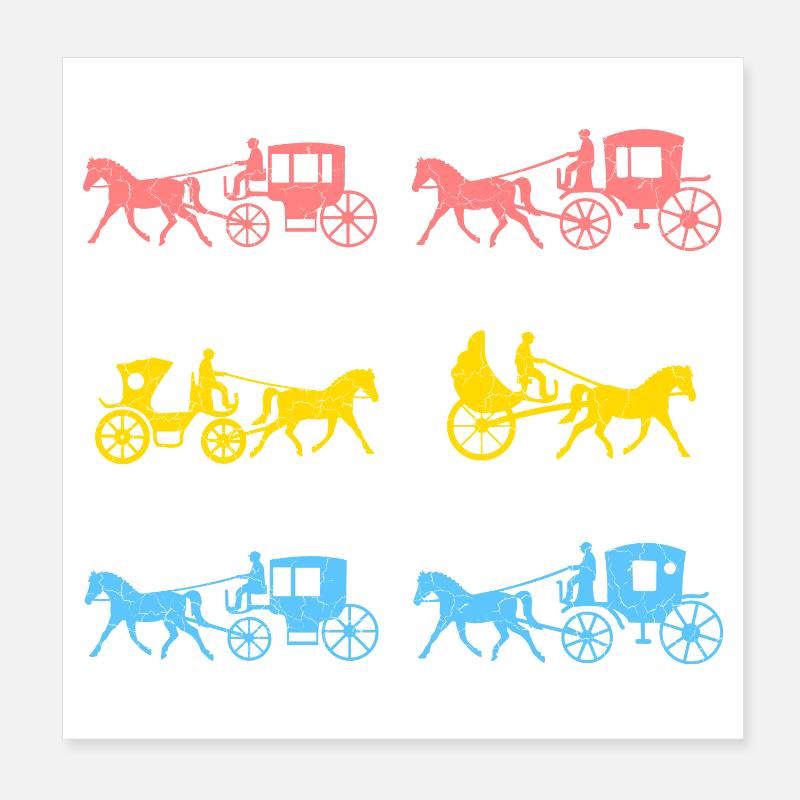 Cocher de calèche Poster 20 x 20 cm