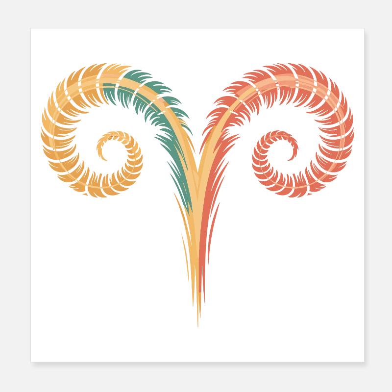 Widder Sternzeichen Symbol Aries Horoskop Widder Poster 20x20 cm