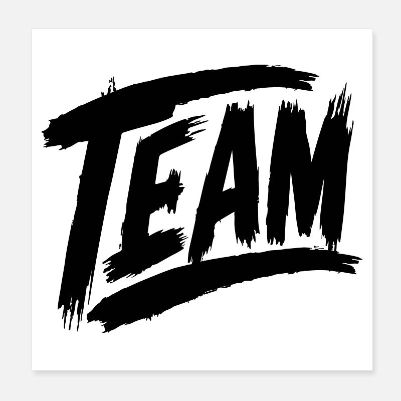 Team lettering Poster 8" x 8" (20x20 cm)