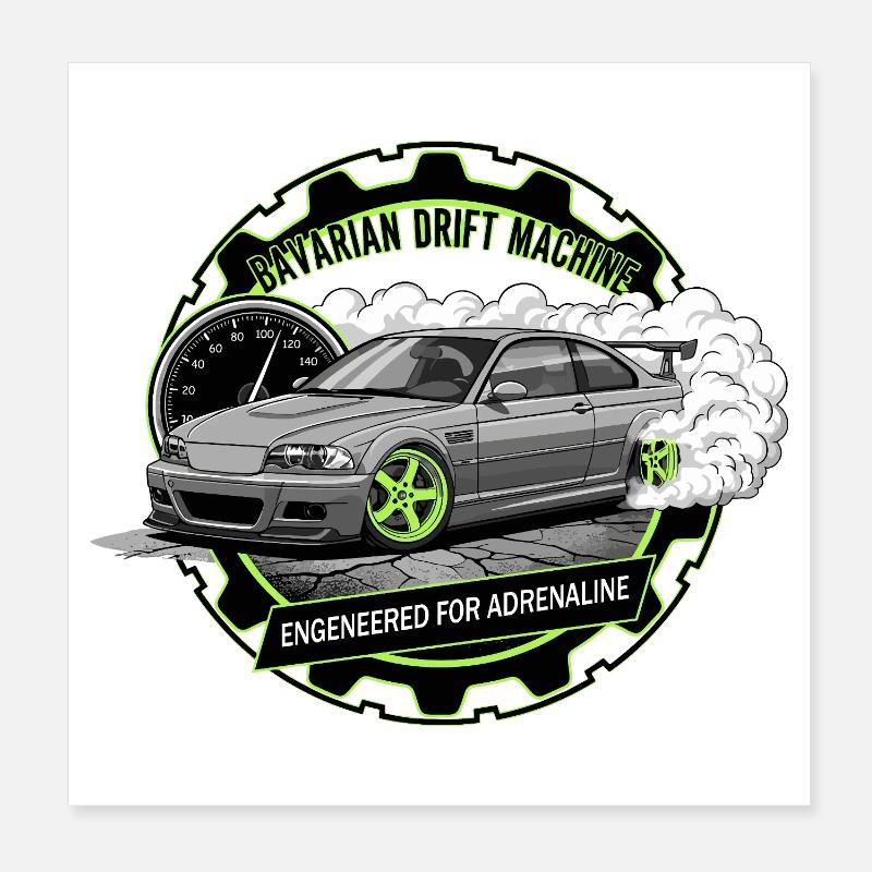 Machine de drift bavaroise Poster 20 x 20 cm