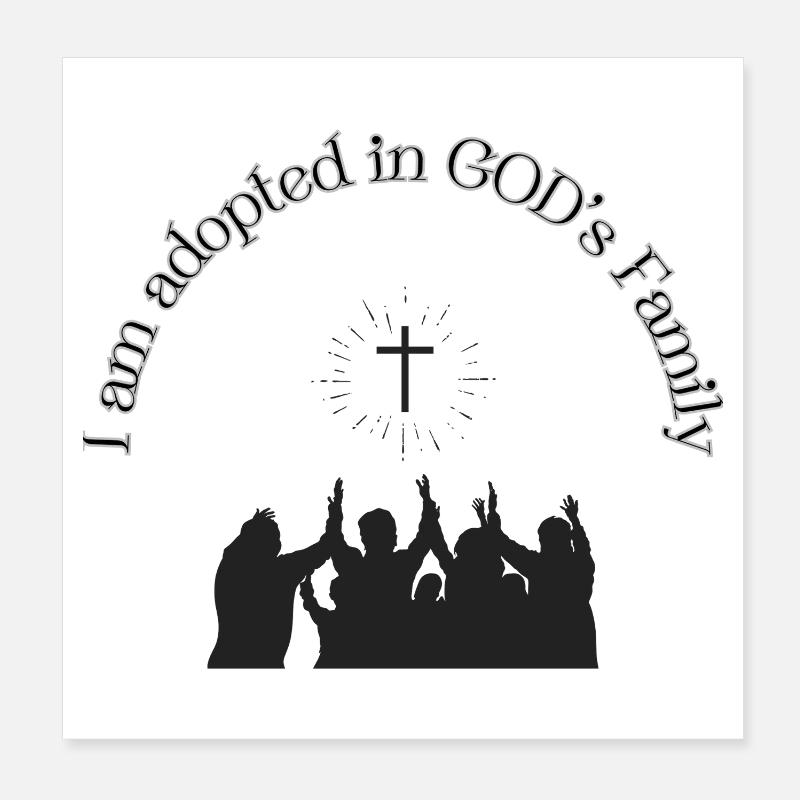 Lieu de rencontre dans la foi Conception familiale Poster 20 x 20 cm