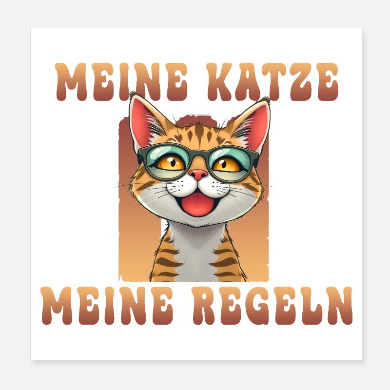 Mon chat Mes règles Poster 20 x 20 cm