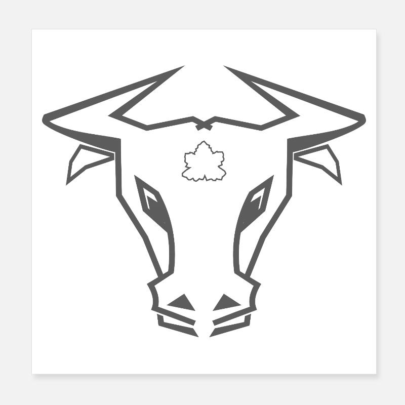 Stier_002a Poster 20 x 20 cm