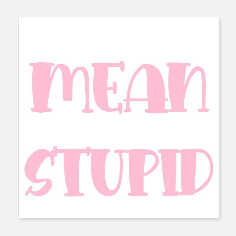Ich bin gemein – freche Pink Typo Poster 20x20 cm
