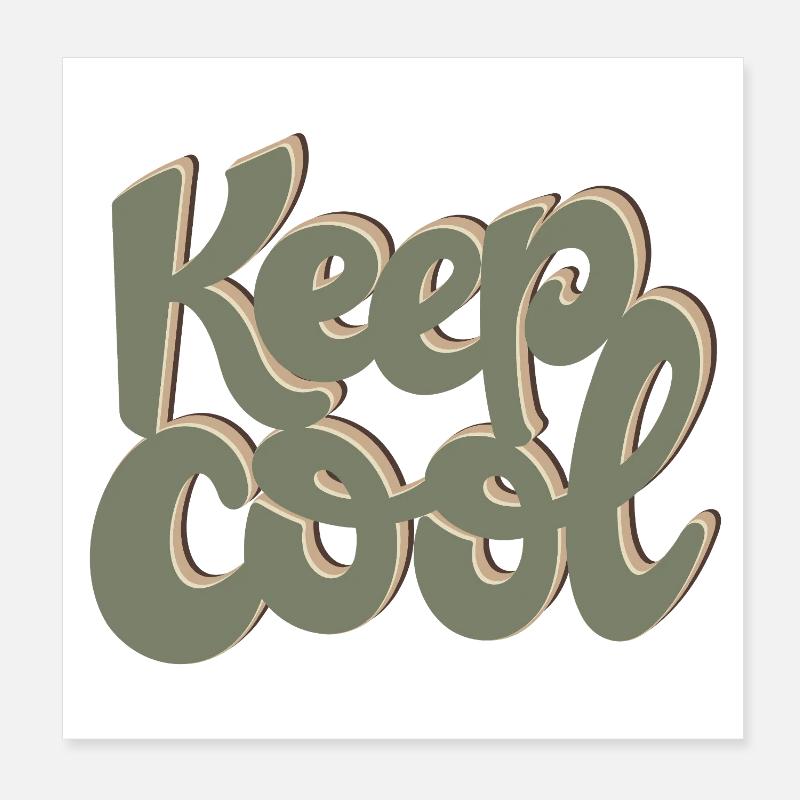 KEEP COOL - Poster 8" x 8" (20x20 cm) - white