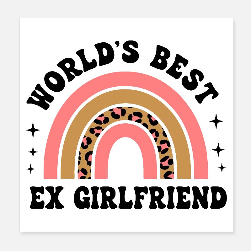 Leopard Regenbogen Muster Poster 20x20 cm