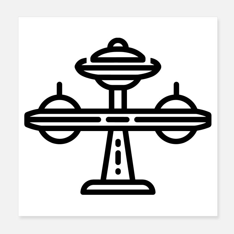 station spatiale Poster 20 x 20 cm