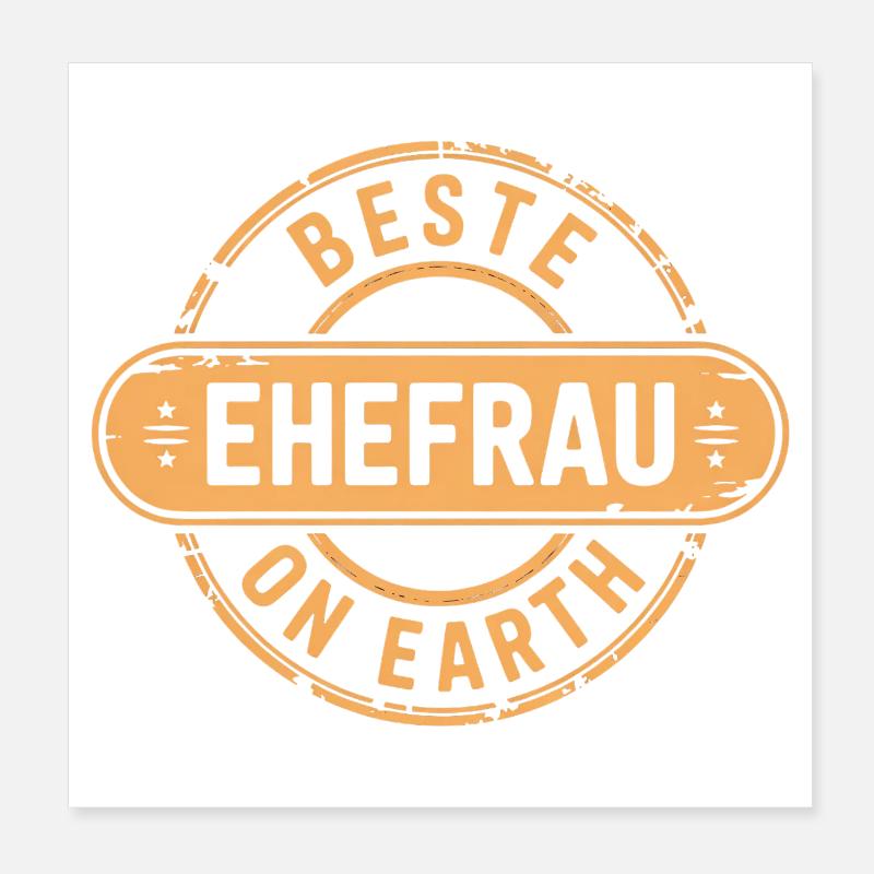 Beste Ehefrau Geschenk Valentinstag Poster 20x20 cm