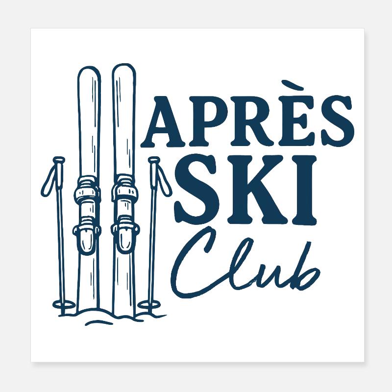 Après Ski Club Poster 8" x 8" (20x20 cm)