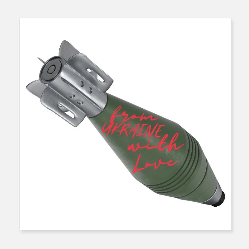 Mit Liebe aus der Ukraine Poster 20x20 cm