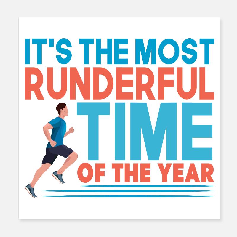 Courir Courir Courir Courir le Temps le Plus Difficile Marathonienne Poster 20 x 20 cm