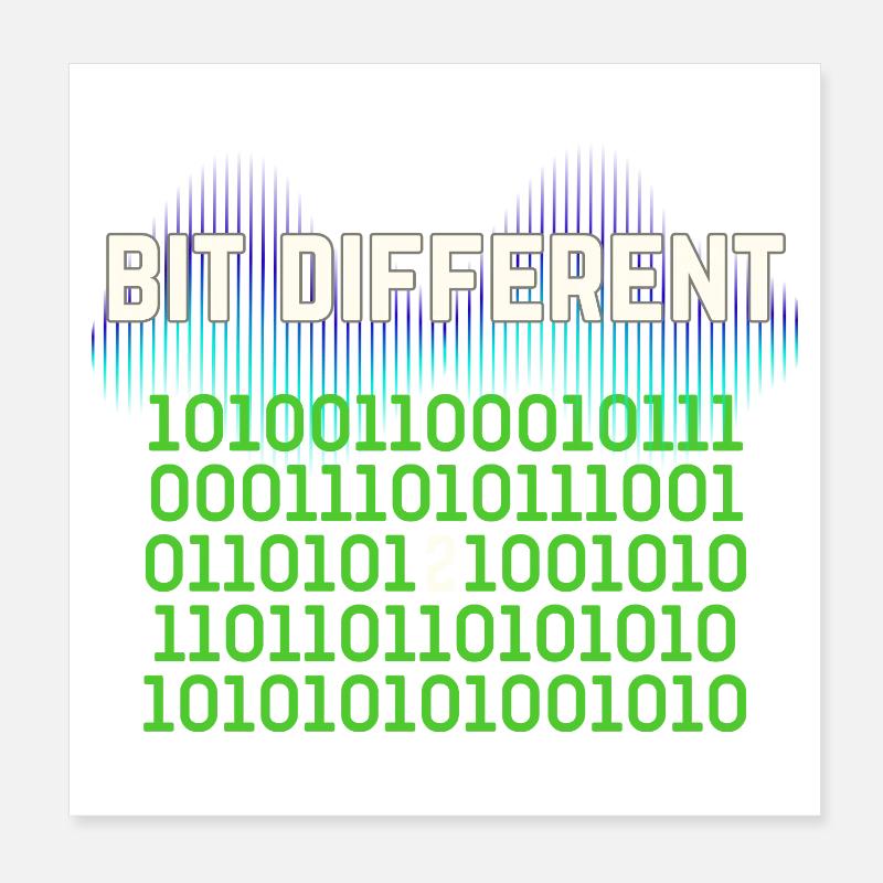 Un peu différent - Conception d’erreur binaire nerd Poster 20 x 20 cm