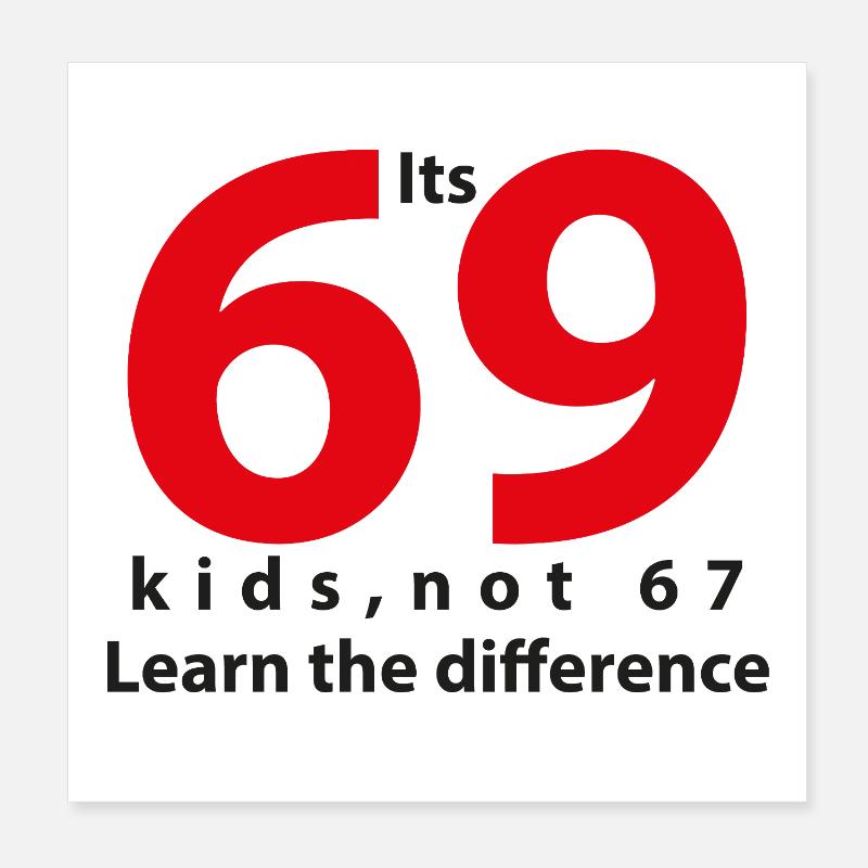 its_69 Note 67 Schwarz Poster 20x20 cm