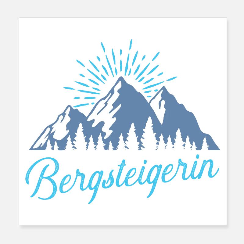 Bergsteigerin Poster 20x20 cm