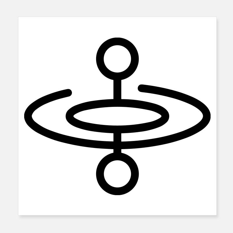 Schwerkraft Poster 20x20 cm