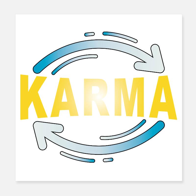 Karma - Minimalistisches Statement Design Poster 20x20 cm