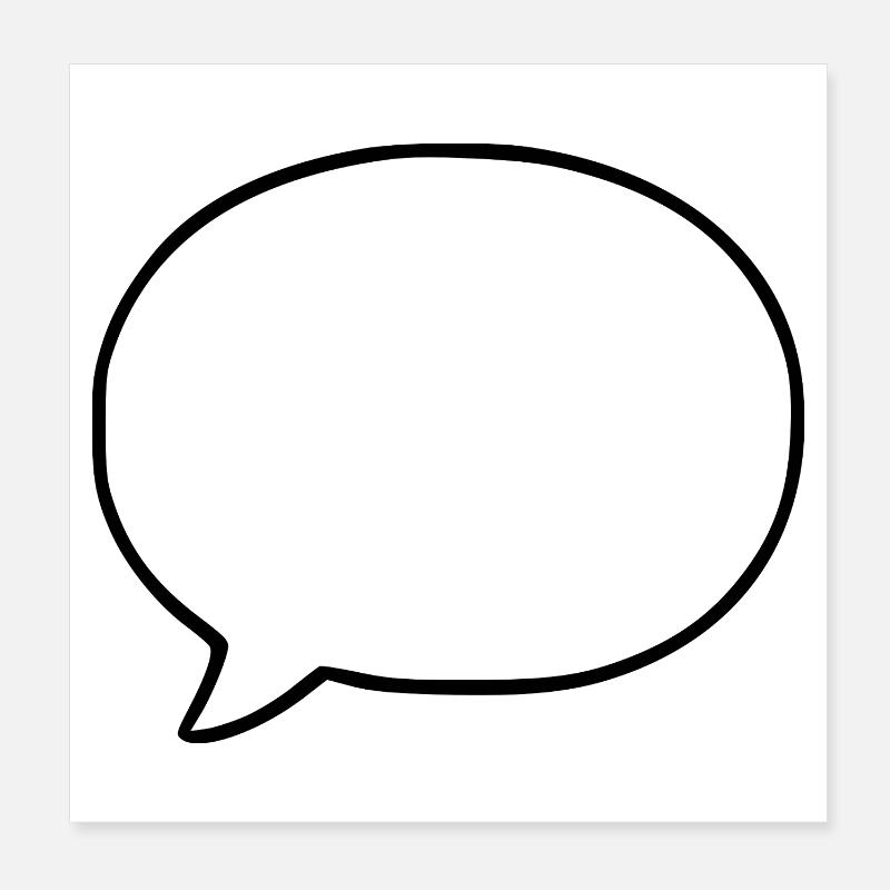 Personalize your own speech bubble comic Poster 8" x 8" (20x20 cm)